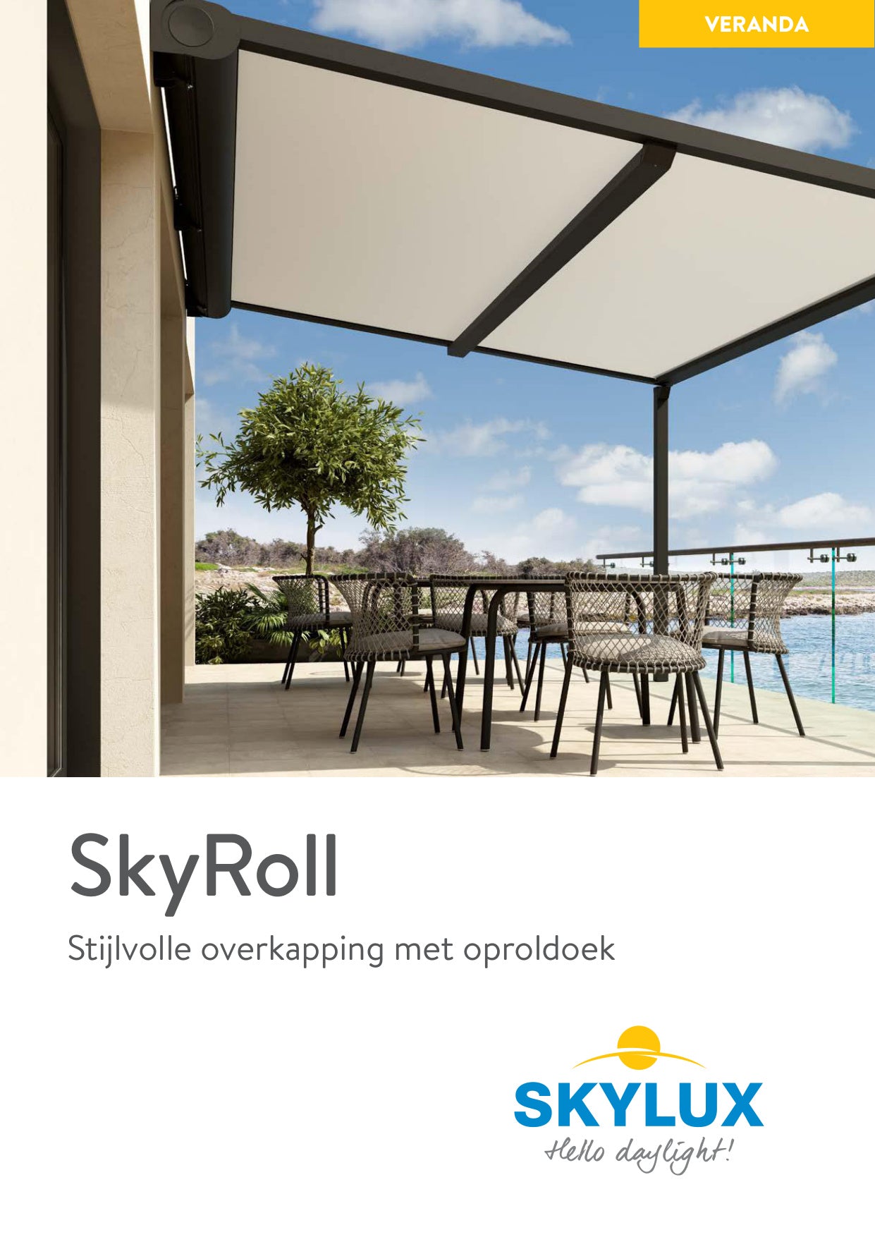 Brochure overkapping met oproldoek - Skyroll - Skylux