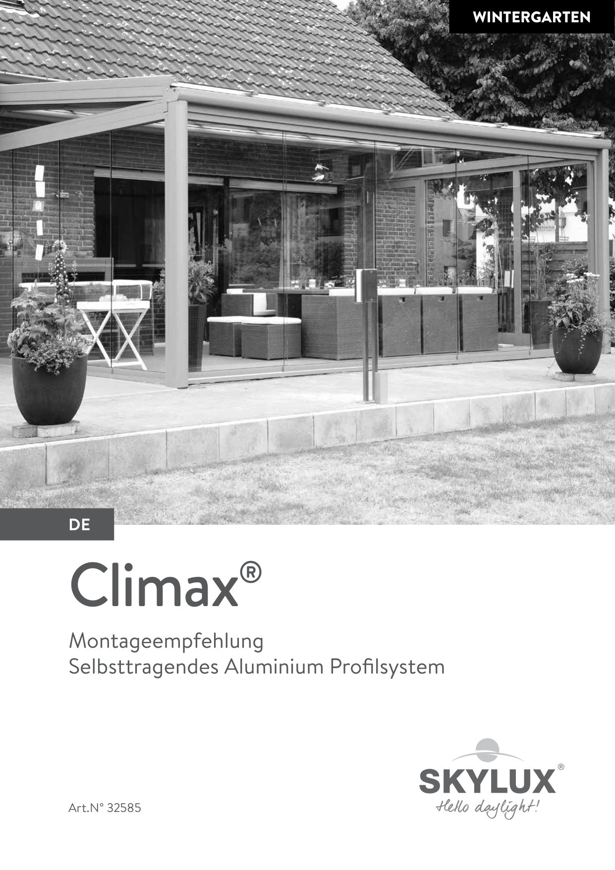 Montážny návod na terasové kryty - Climax