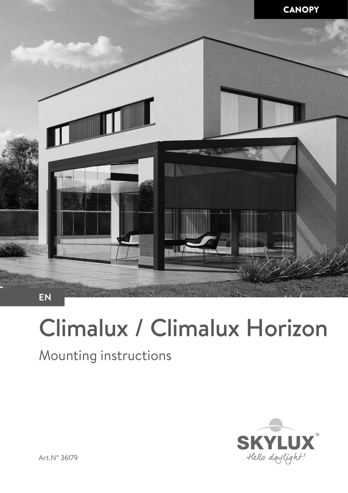 Montážny návod na terasové kryty - Climalux Horizon