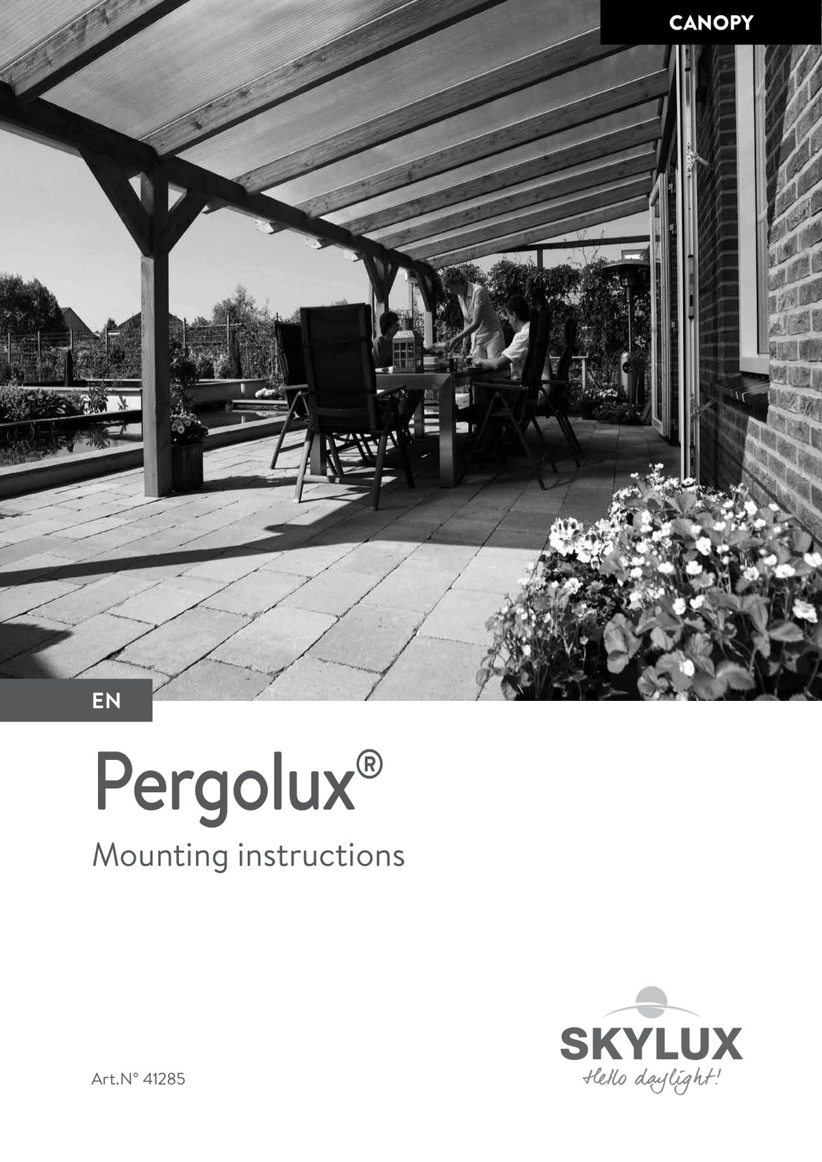 Montážny návod na terasové kryty - Pergolux