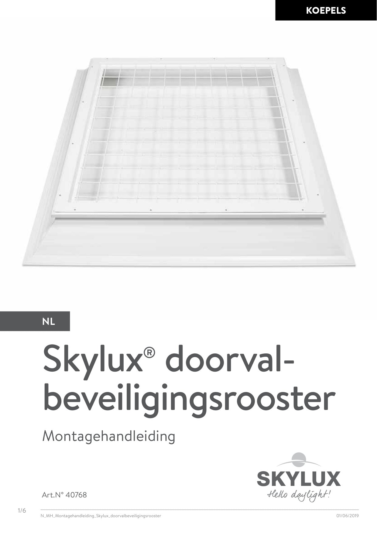 Montagehandleiding Toebehoren & Accessoires - Skylux