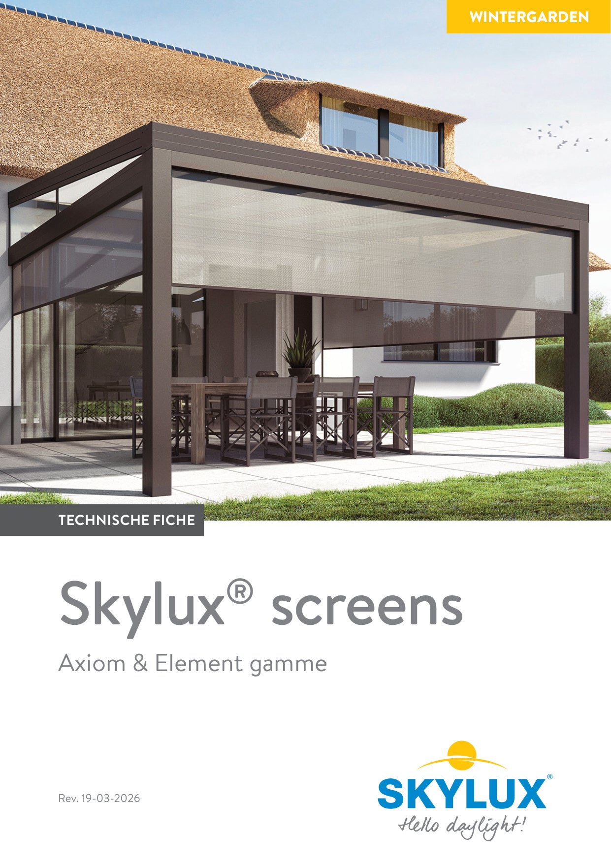 Technisch Dossier Zonwering Veranda - Skylux
