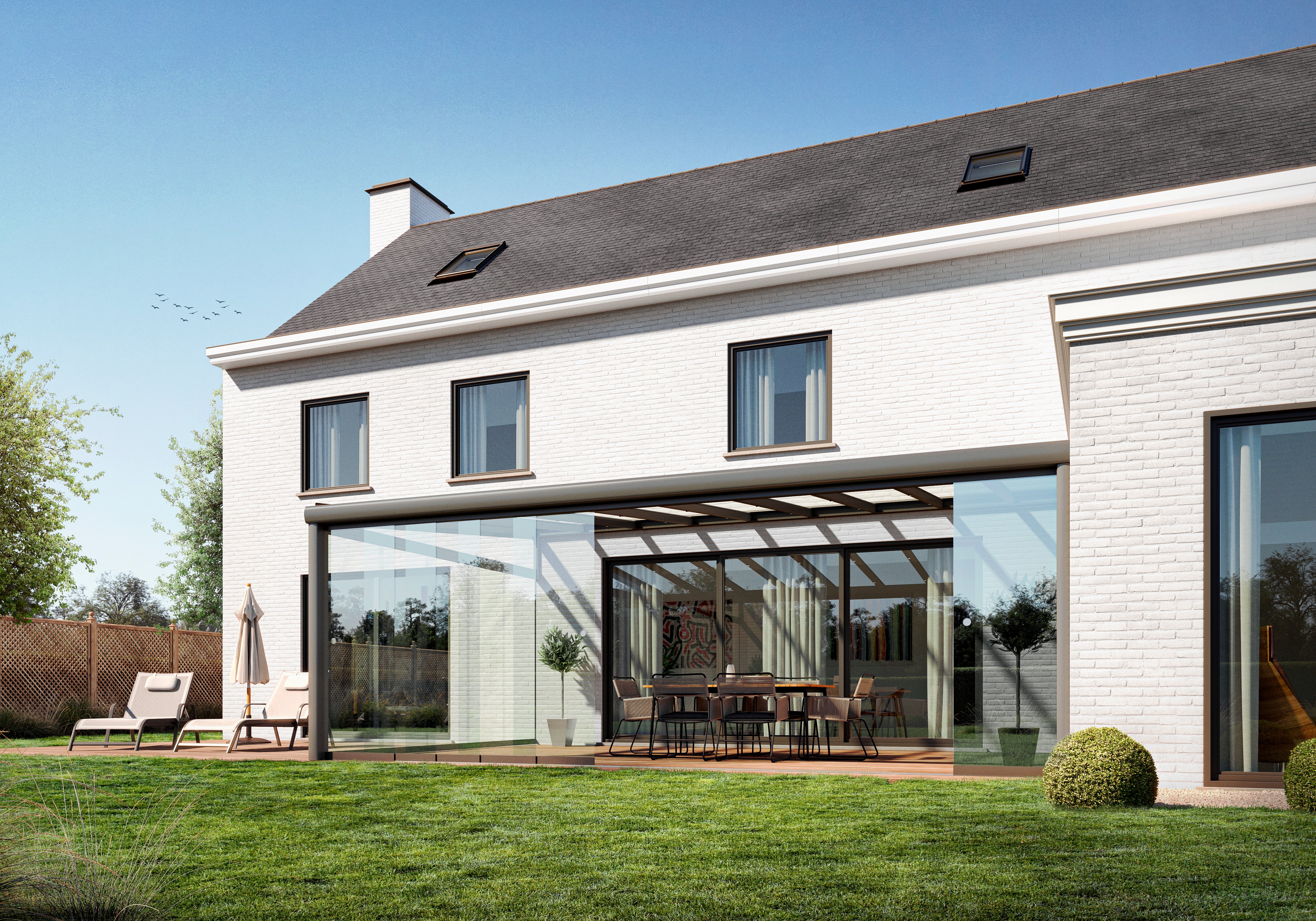 Skylux Climax Panorama terrasoverkapping met grote vrije overspanning