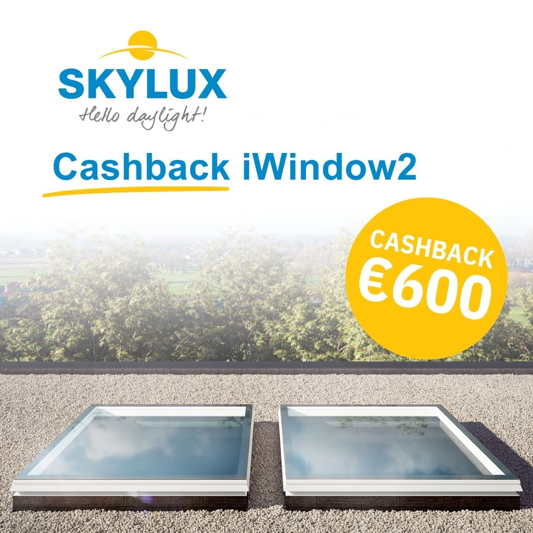 Promotiemateriaal Skylux iWindow2 cashback actie
