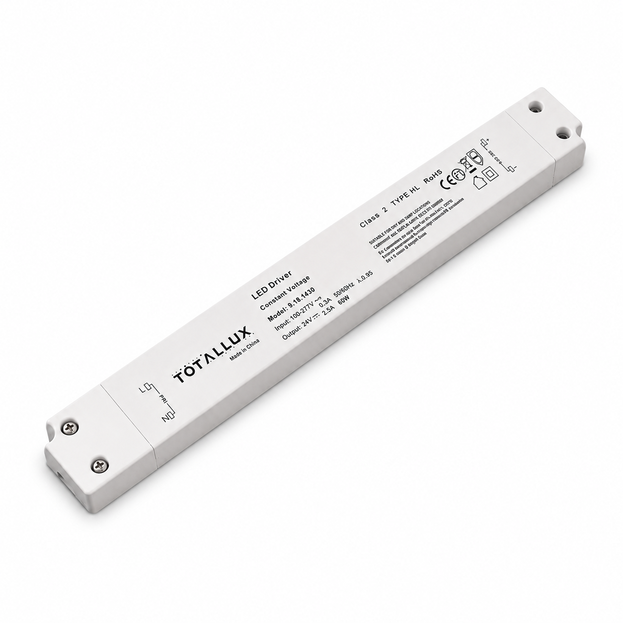 SLIM Led transfo 24V/60W