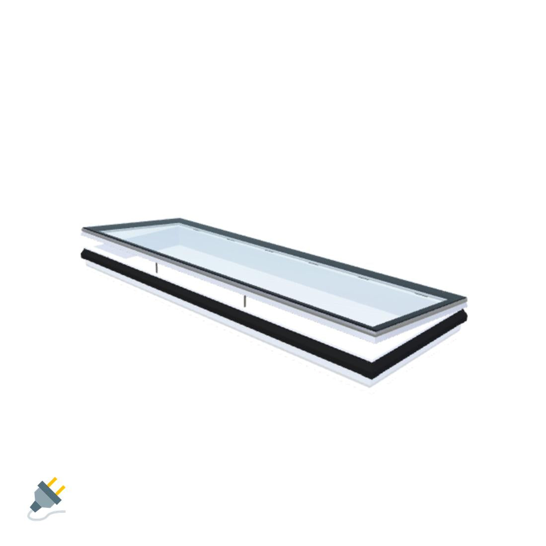 iWindow otvárateľné strešné okno pre plochú strechu - Kompletná sada 100x280 cm - Skylux