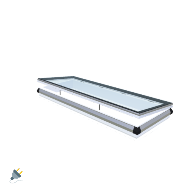 iWindow otvárateľné strešné okno pre plochú strechu - Kompletná sada 80x280 cm - Skylux