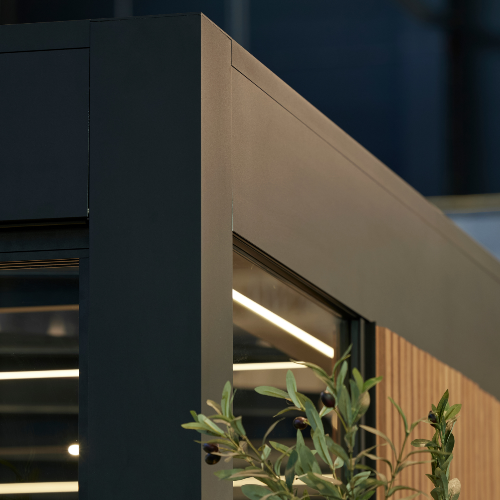 Naadloze hoekverbinding van het Calista plat dak aluminium profiel met onzichtbaar geïntegreerde LED-verlichting