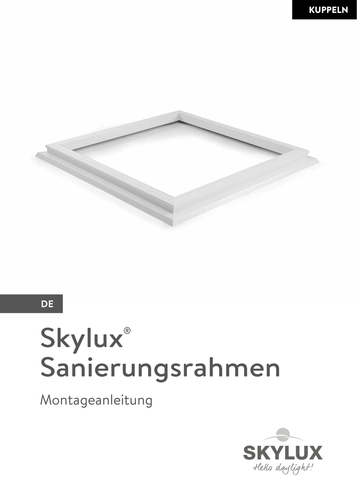 Montagehandleiding Renovatiekader - Skylux