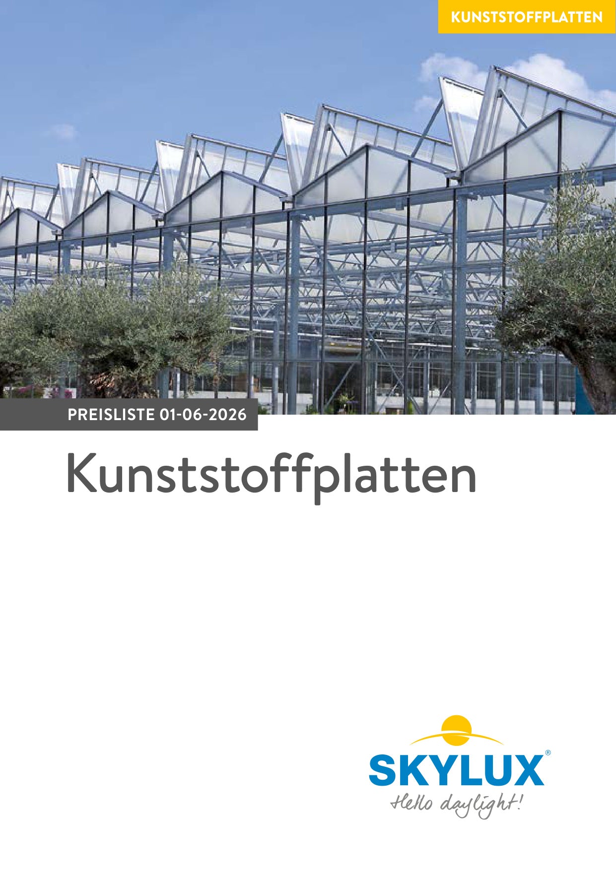 Prijslijst Kunststofplaten