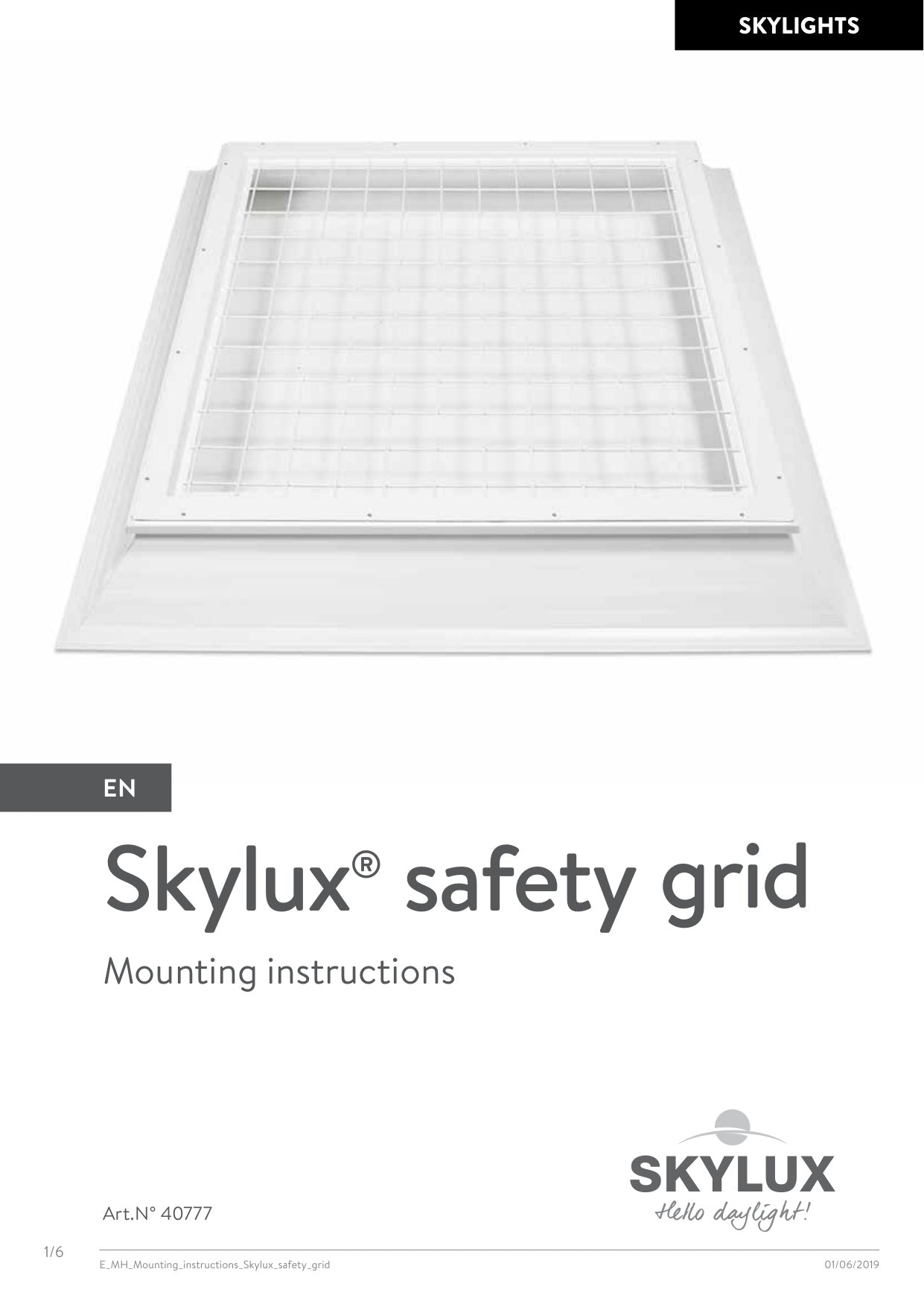 Montagehandleiding Toebehoren & Accessoires - Skylux
