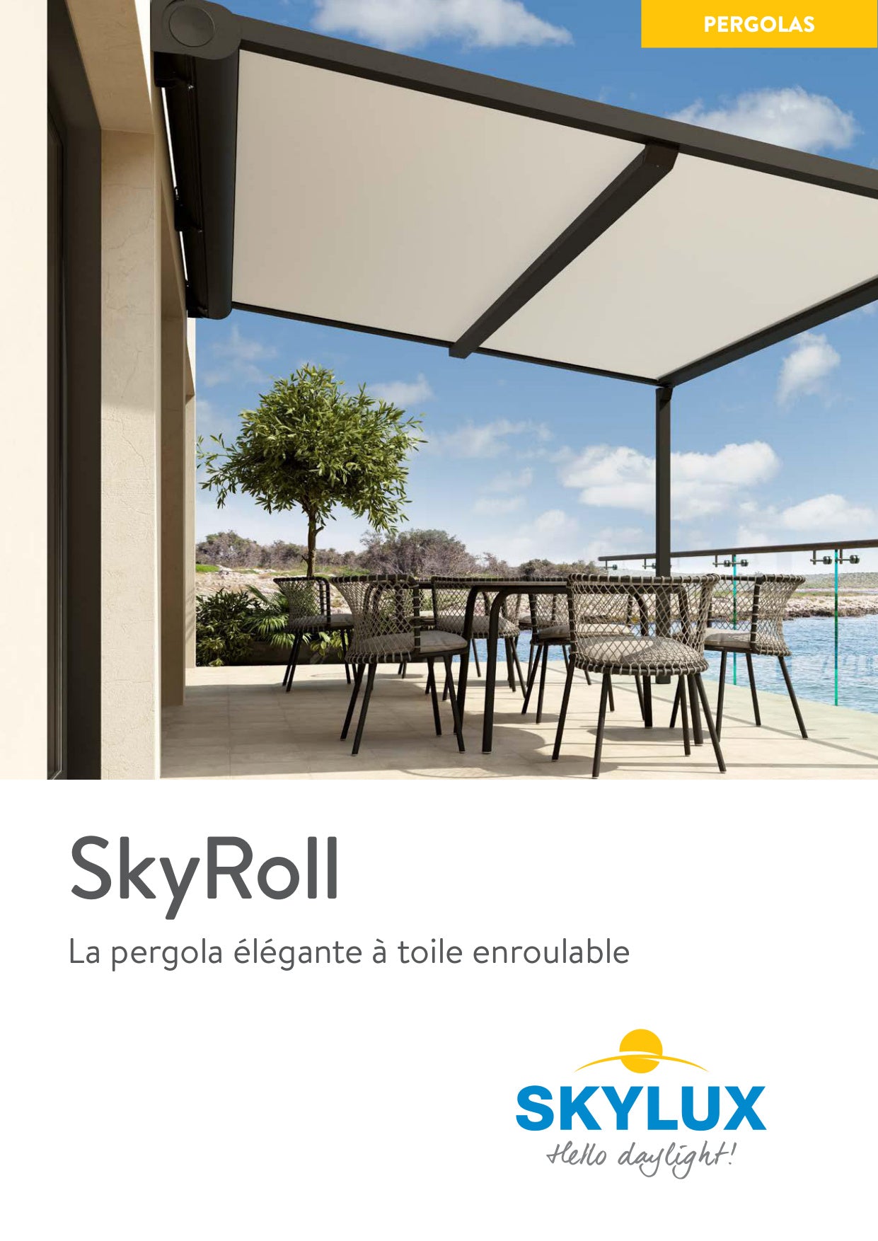 Brochure overkapping met oproldoek - Skyroll