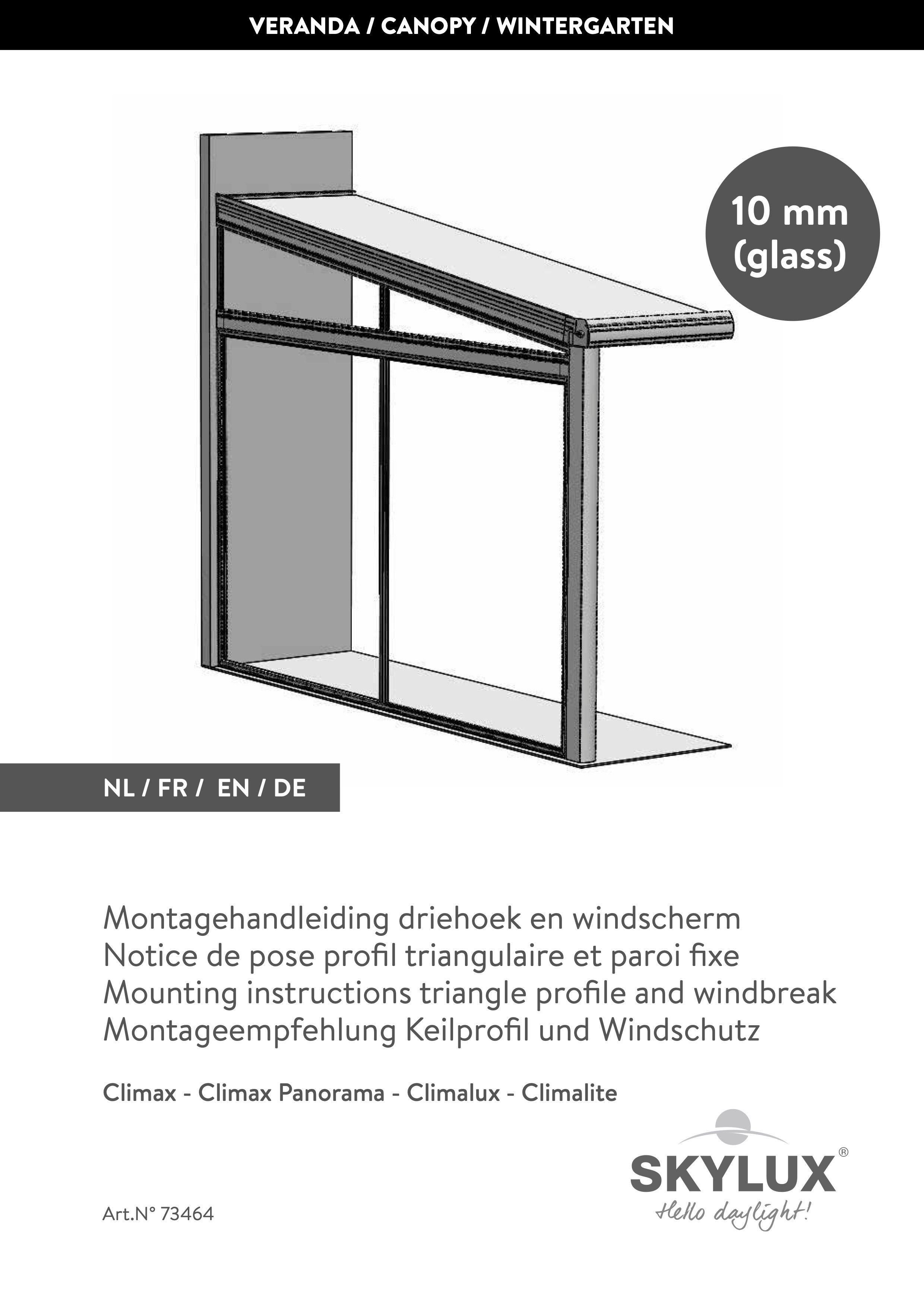 Montagehandleiding Driehoek & Windscherm