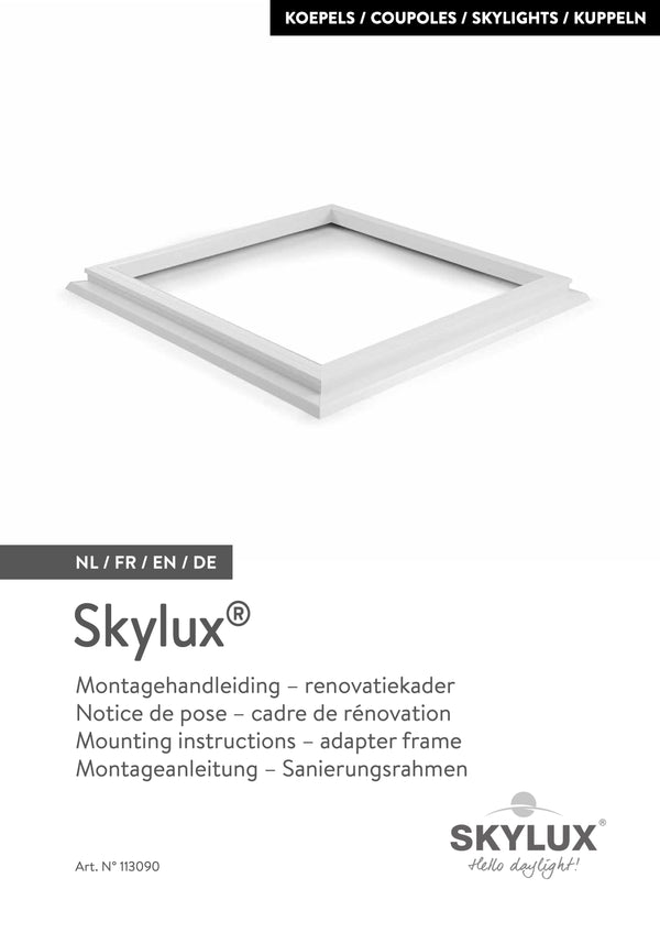 Montagehandleiding Renovatiekader NL / FR / EN / DE