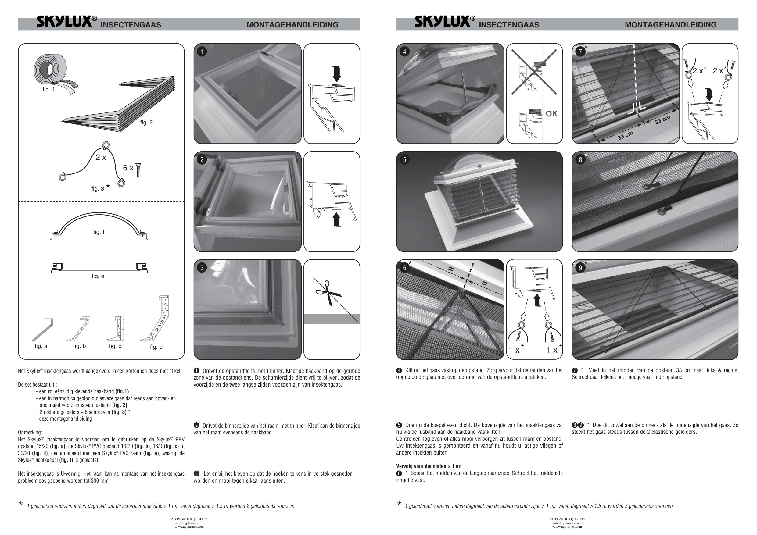 Montagehandleiding Toebehoren & Accessoires - Skylux
