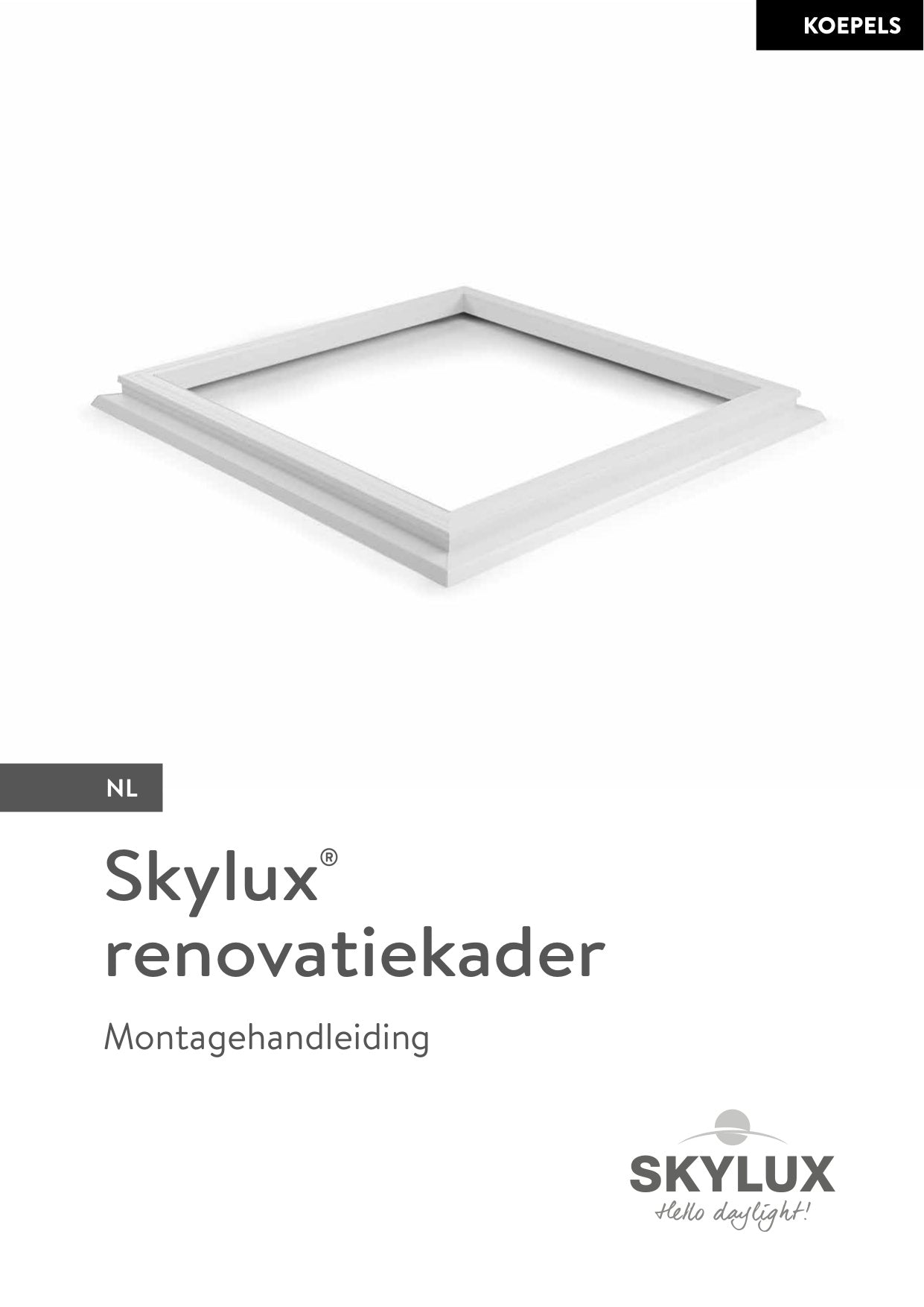 Montagehandleiding Renovatiekader - Skylux
