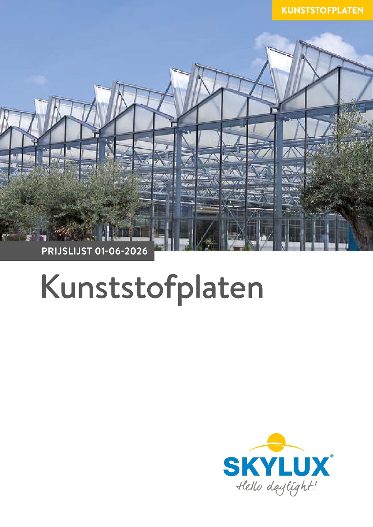 Prijslijst Kunststofplaten