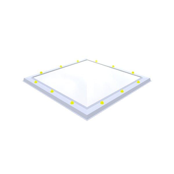 Skylux piramide acrylaat lichtkoepel 3-wandig - pmma helder / pmma helder / pmma helder 0400 x 0400 mm