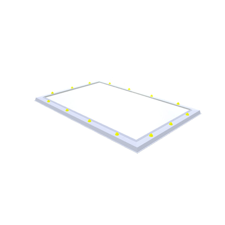 Skylux piramide acrylaat lichtkoepel 3-wandig - pmma helder / pmma helder / pmma helder 0400 x 0700 mm