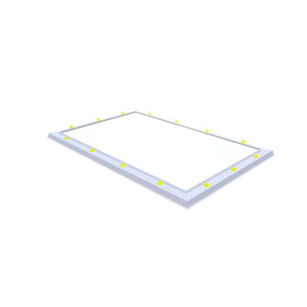 Skylux piramide acrylaat lichtkoepel 3-wandig - pmma helder / pmma helder / pmma helder 0400 x 1000 mm