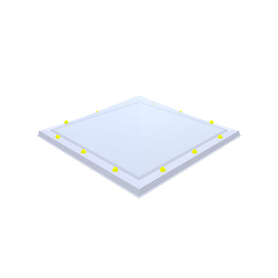 Skylux piramide acrylaat lichtkoepel dubbelwandig - pmma opaal / pmma opaal 1500 x 1500 mm