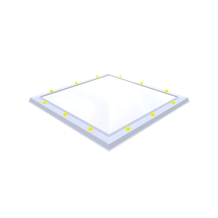 Skylux piramide acrylaat lichtkoepel enkelwandig - pmma helder 2000 x 2000 mm