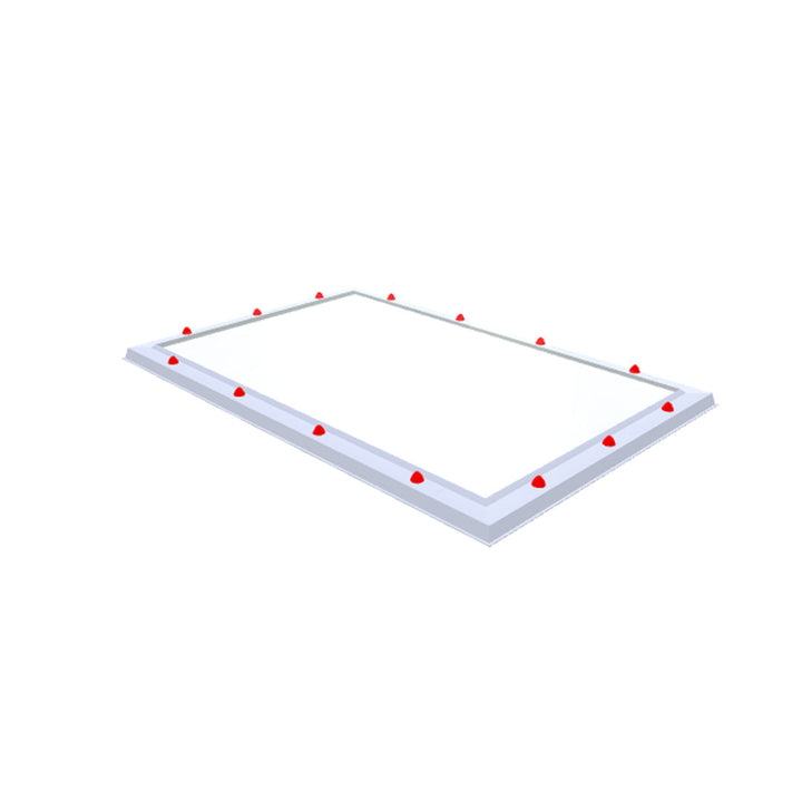 Skylux piramide polycarbonaat lichtkoepel 3-wandig - pc helder / pmma helder / pmma helder 1000 x 2000 mm