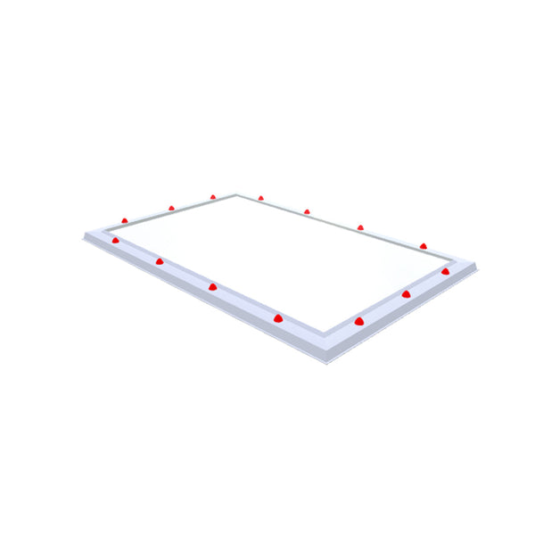 Skylux piramide polycarbonaat lichtkoepel dubbelwandig - pc helder / pmma helder 0600 x 0900 mm